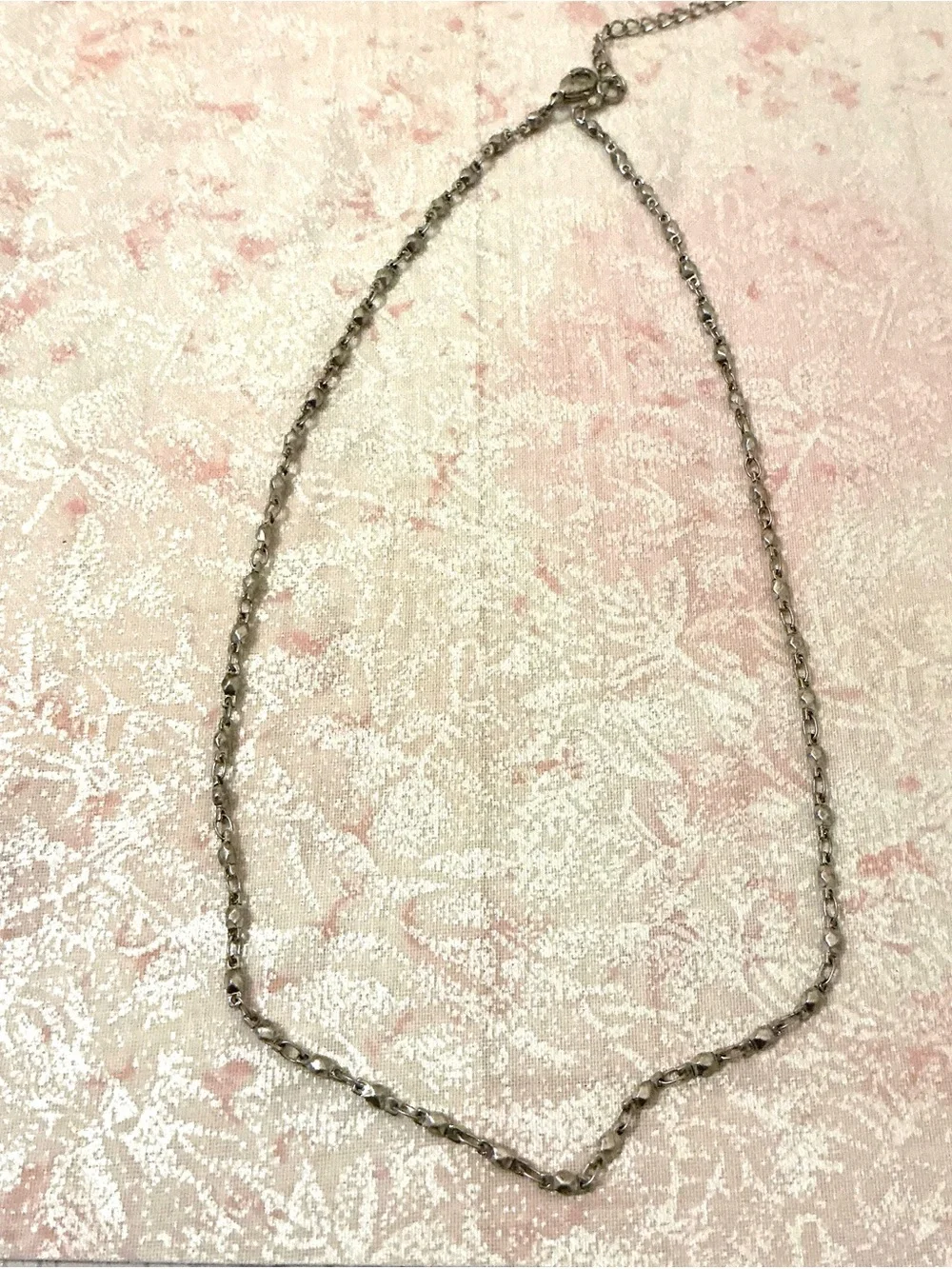 Silver Cross Pendant Necklace with Matching Earrings - Silver
